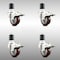 Service Caster 3 Inch 316SS Maroon Poly Swivel 1-7/8 Inch Expanding Stem Caster Set Lock Brake SCC-SS316TTLEX20S314-PPUB-MRN-178-4 - alternate 3